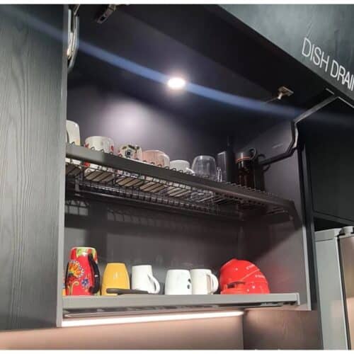 Ảnh thực tế giá để chén Hafele 544.01.327 đen, 564x263mm