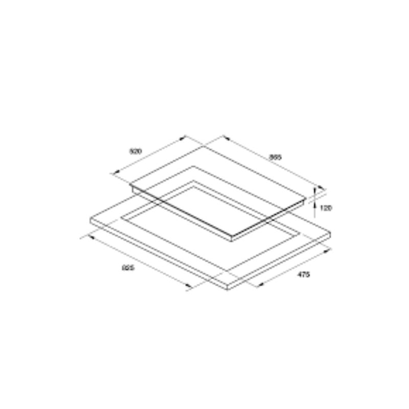 Kích thước Bếp gas 3 vùng nấu Hafele HC-G863B 538.06.298 Kích thước Bếp gas 3 vùng nấu Hafele HC-G863B 538.06.298