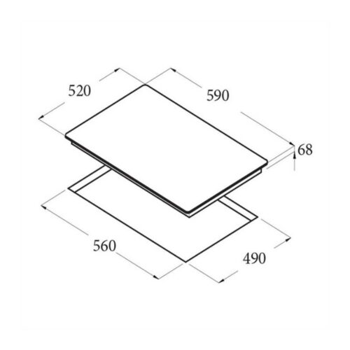kích thươc của Bếp từ Hafele HC F604A 537.09.502