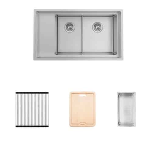 Bộ chậu rửa và phụ kiện Hafele HS21-SSD2S90M 567.94.049