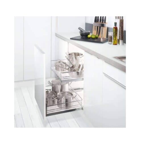 Bộ rổ kéo ARENA gắn cánh Hafele 540.24.503 cho tủ rộng 400mm