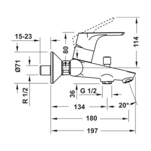Thiết kế của Bộ trộn bồn tắm Focus MS 589.29.301