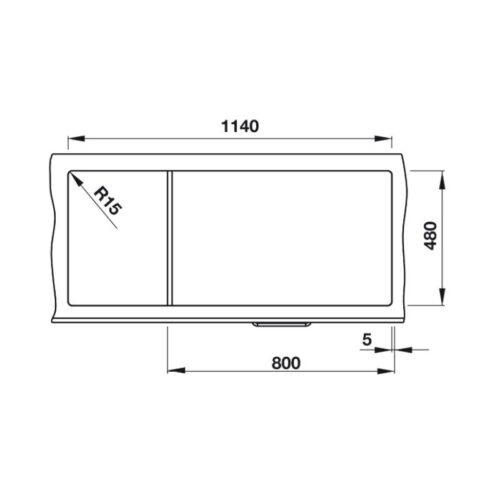 kích thước của Chậu đá Hafele Blancozia 8S 565.76.659