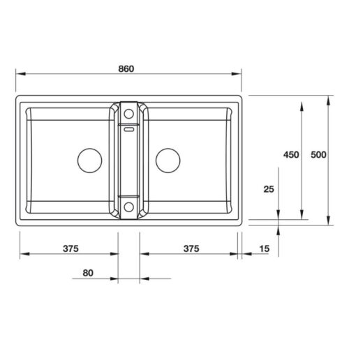 kích thước của Chậu rửa chén bát Hafele 567.68.940