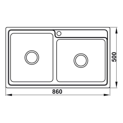 thông số kỹ thuật của Chậu rửa chén bát Hafele HS-SD8650 567.20.546