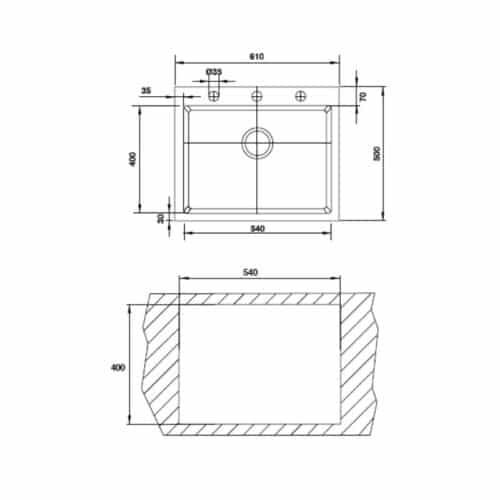 Chậu rửa chén bát Hafele HS G6150 565.84.371