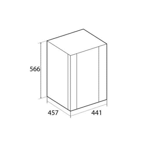 Kích thước Tủ lạnh mini Hafele HF-M40G 536.14.011