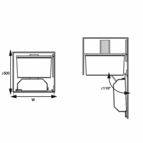 Bộ kệ đựng thực phẩm 6 tầng 450/1700mm TANDEM Hafele 545.94.612 9 Lắp đặt bộ kệ đựng thực phẩm 6 tầng 450/1700mm TANDEM Hafele 545.94.612