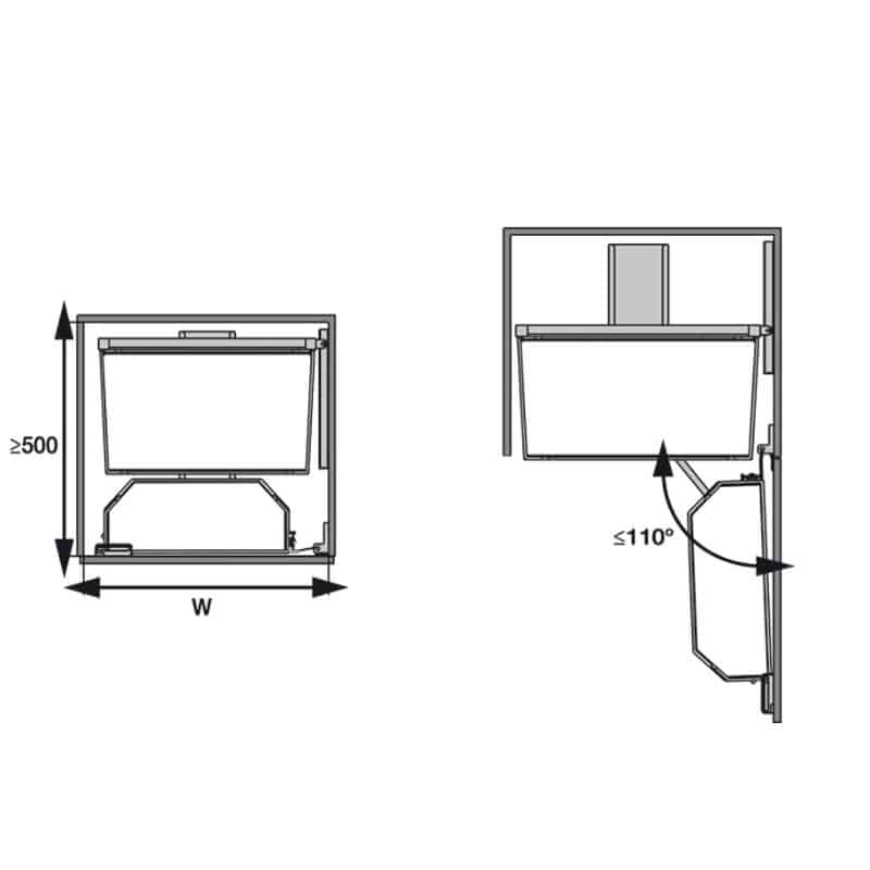 Lắp đặt bộ kệ đựng thực phẩm 6 tầng 450/1700mm TANDEM Hafele 545.94.612 Lắp đặt bộ kệ đựng thực phẩm 6 tầng 450/1700mm TANDEM Hafele 545.94.612