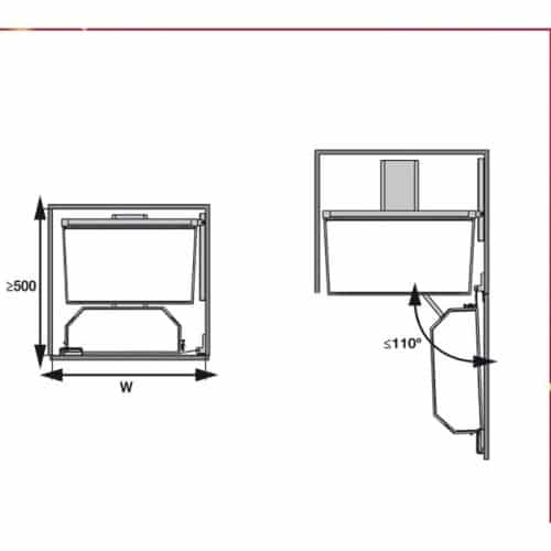 Bộ kệ đựng thực phẩm 6 tầng 500/1700mm TANDEM Hafele 545.94.632 9 Lắp đặt bộ kệ đựng thực phẩm 6 tầng 500/1700mm TANDEM Hafele 545.94.632