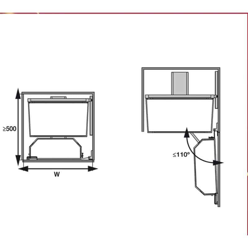 Lắp đặt bộ kệ đựng thực phẩm 6 tầng 500/1700mm TANDEM Hafele 545.94.632 Lắp đặt bộ kệ đựng thực phẩm 6 tầng 500/1700mm TANDEM Hafele 545.94.632