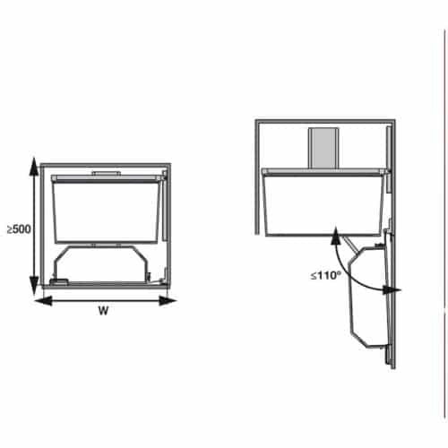 Tủ đồ khô 600mm Tandem Pantry Hafele 545.94.650 8 Lắp đặt bộ kệ đựng thực phẩm 3 tầng 600/800mm TANDEM PANTRY Hafele 545.94.650