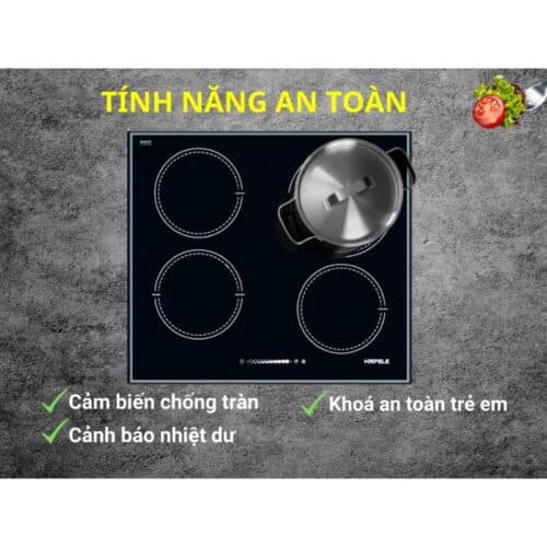 Tính năng an toàn Bếp điện 4 vùng nấu Hafele 536.01.781