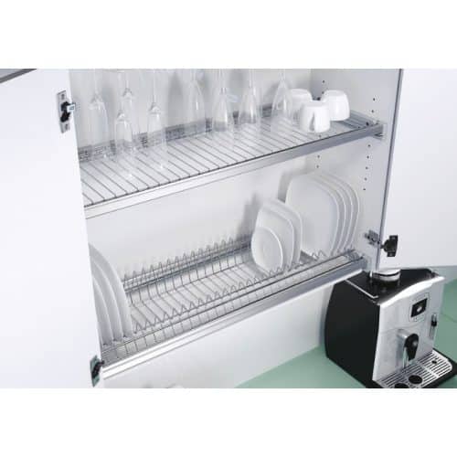 Ảnh thực tế khay úp chén đĩa Hafele 544.01.209 crom, 864x263mm