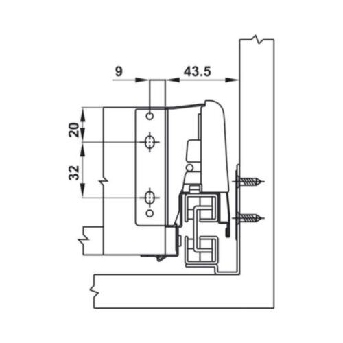 Thiết kế của Ray hộp Hafele 552.75.705 Alto màu trắng, H84X500MM
