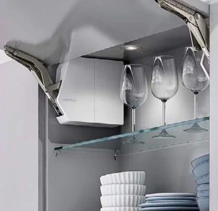 Bộ tay nâng free flap 1.7E Häfele 372.29.701 nắp xám