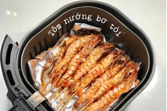 Cách nướng tôm bằng nồi chiên không dầu