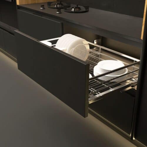 Ảnh thực tế bộ rổ bát đĩa Hafele 549.08.013 800mm