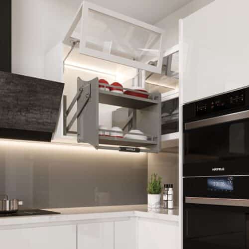 Ảnh thực tế bộ rổ nâng hạ Hafele Orio 504.76.815 700mm