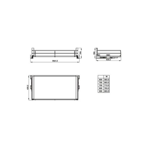 Bộ rổ bát đĩa Hafele Kason Flex 549.08.884 600mm