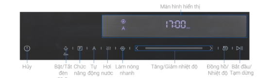 Bảng điều khiển của Lò nướng Hafele HSO-8T72A