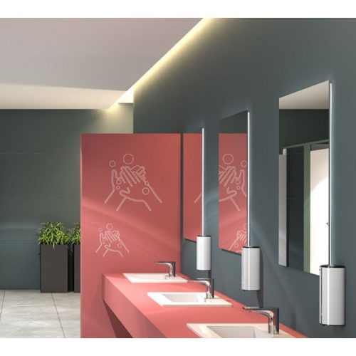 Ảnh thực tế bình đựng xà phòng treo tường tự động Hafele 580.37.051