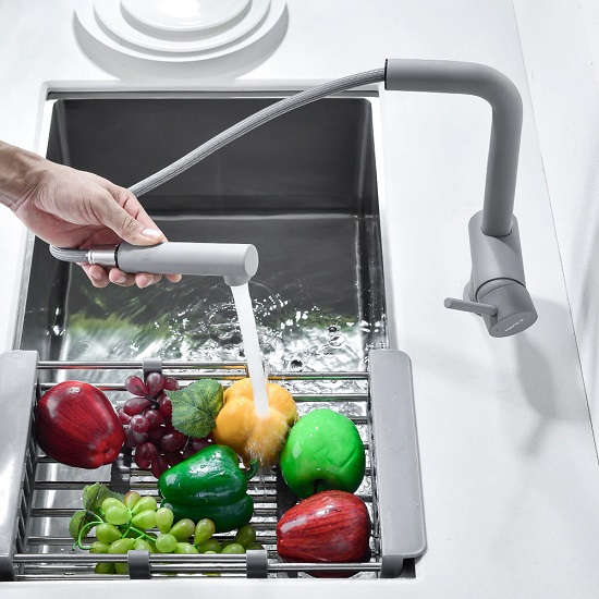 Hình ảnh vòi rửa bát nóng lạnh Hafele HT21-GH1P250 577.55.590 có dây rút