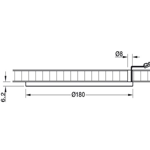 Kích thước đèn Led chiếu 3023 lắp nổi 24V Hafele 833.77.130