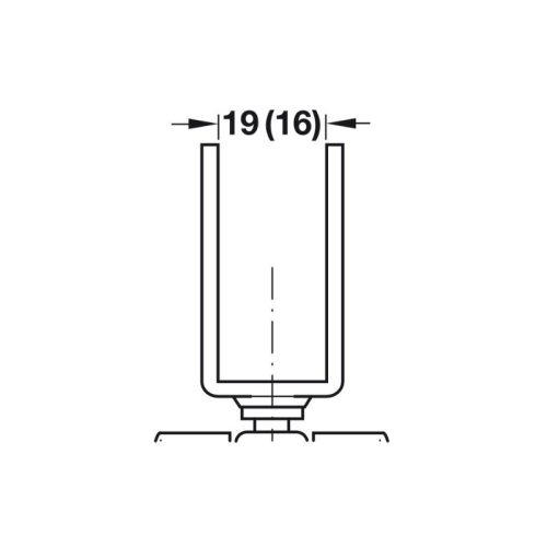 Thông kế của bánh xe đôi 60mm chụ tải 55kg Hafele 660.10.321