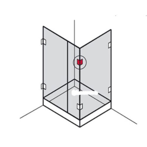 Thiết kế kẹp kính-Kính 90 độ Häfele DIY 499.05.818
